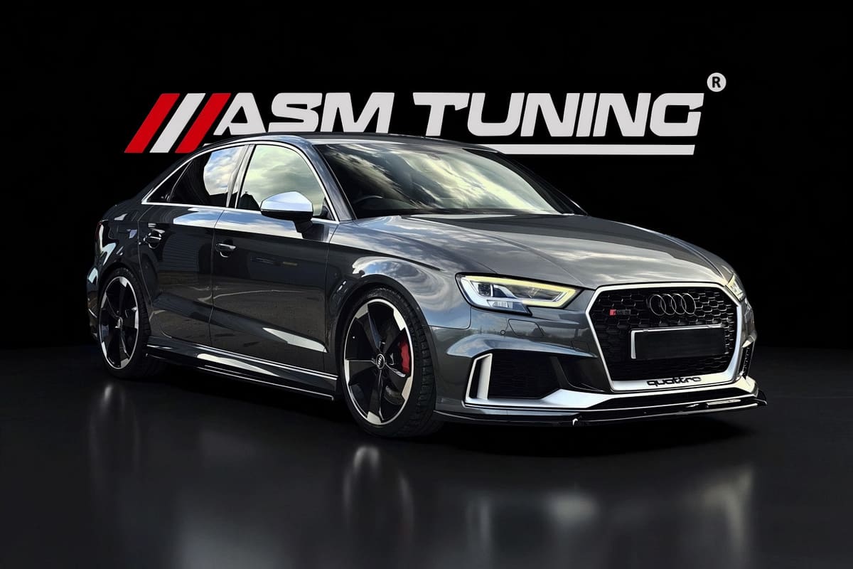 Colecție Carbon & Performanță Audi RS3 8V 2013+ Audi RS3 8V echipat cu piese carbon real – difuzor LED, splitter, eleron – ASM Tuning