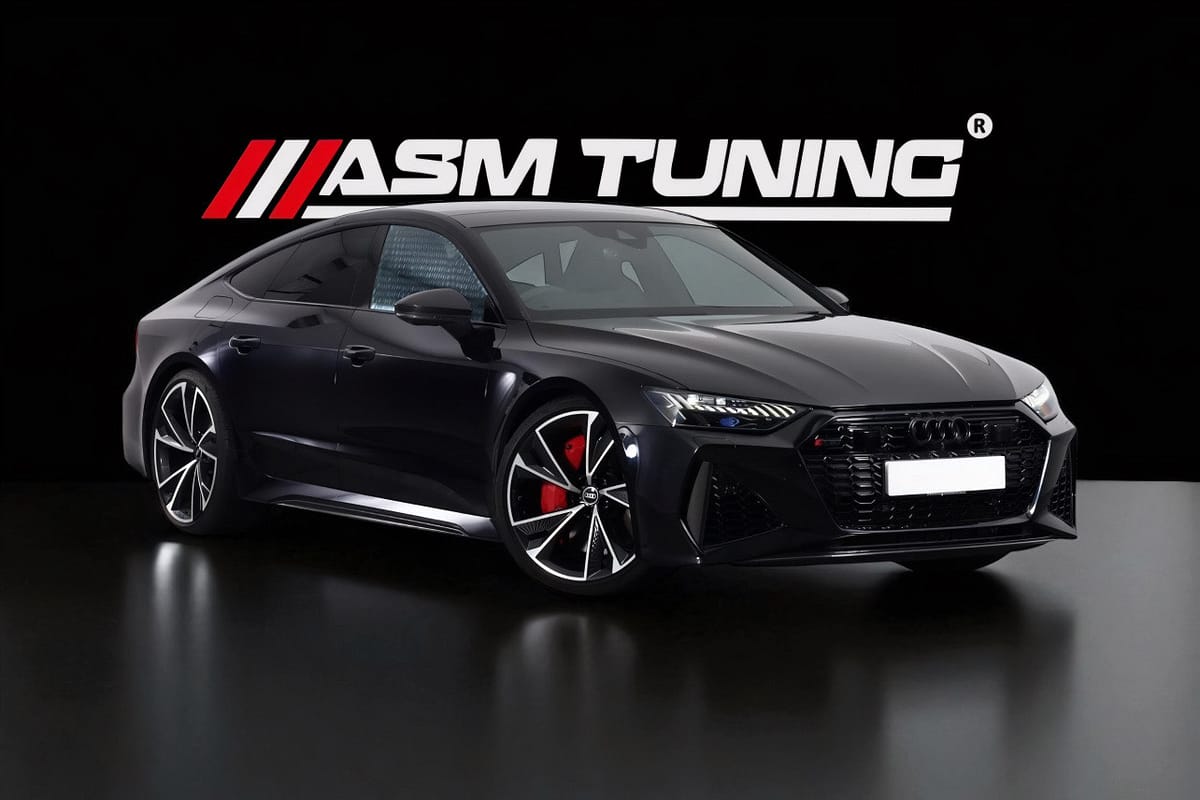 Colecție Carbon & Performanță Audi RS7 C8 Audi RS7 C8 echipat cu piese carbon – splitter față, difuzor spate, eleron – colecția ASM Tuning
