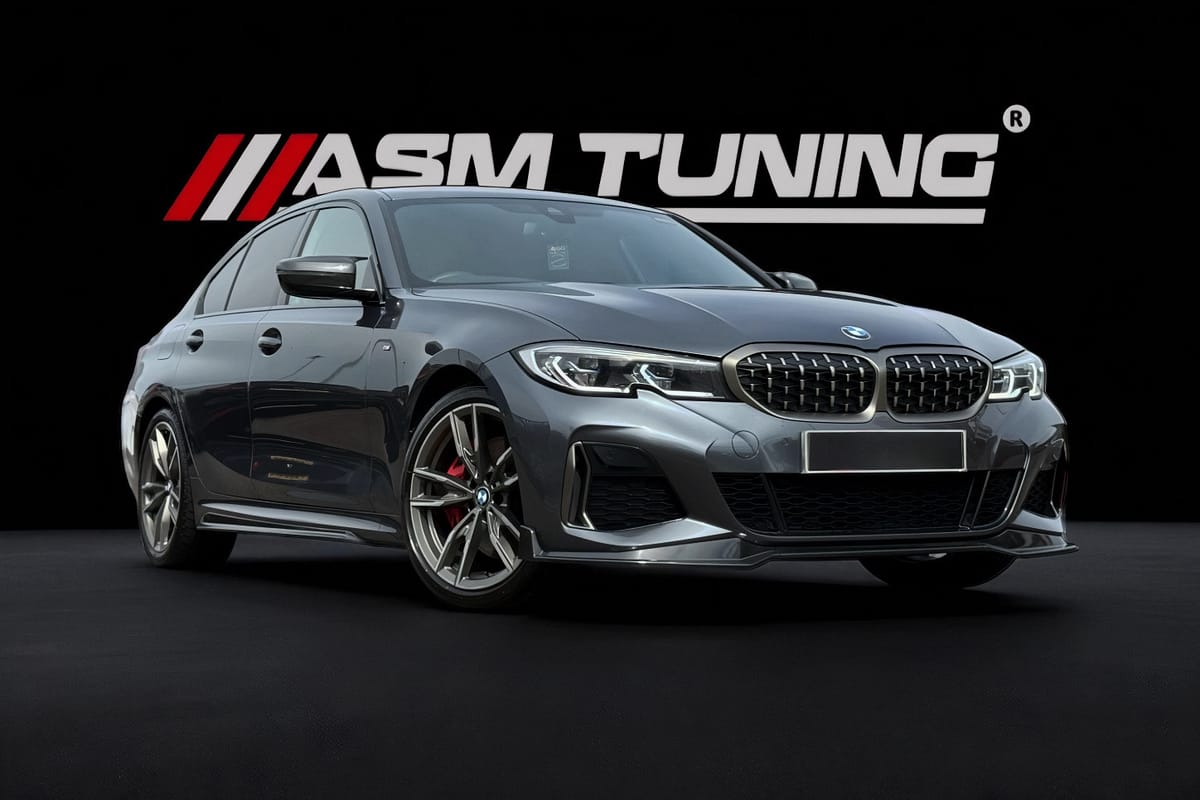 Colecție Carbon & Performanță BMW G20/G21 Seria 3 BMW Seria 3 G20 echipat cu splitter, difuzor și eleron carbon ASM Tuning – colecție completă