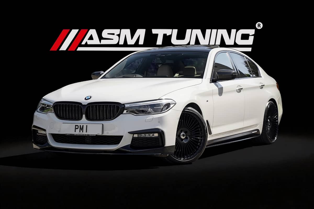 Colecție Carbon & Performanță BMW Seria 5 G30/G31 BMW G30 Seria 5 cu kit complet din carbon – splitter, difuzor, eleron – colecție ASM Tuning