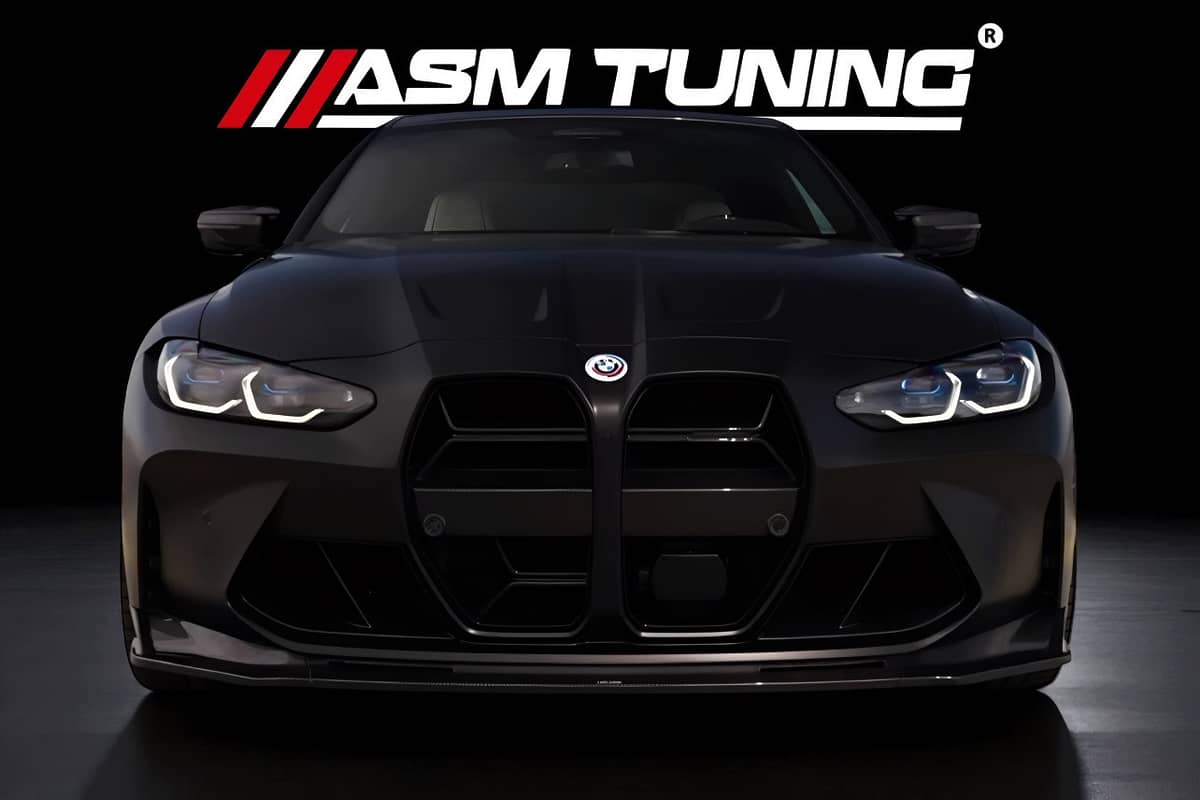 Colecție Carbon & Performanță BMW G80/G81 M3 BMW M3 G80 G81 echipat cu kit carbon complet ASM Tuning – splitter, difuzor, eleron