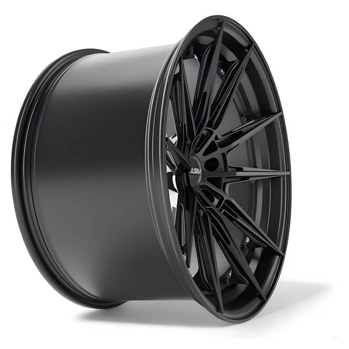 Vedere oblică 3D a jantei AP. FORGED 10 – structură forjată ușoară, design concav adânc pentru mașini sport și proiecte tuning